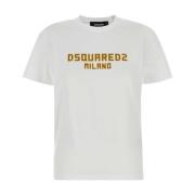 Klassiek Wit Katoenen T-Shirt Dsquared2 , White , Dames