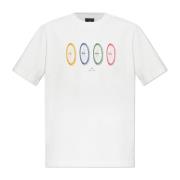 Katoenen T-shirt met print PS By Paul Smith , White , Heren