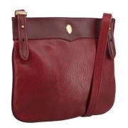 Pre-owned Leather shoulder-bags Cartier Vintage , Red , Dames