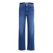 High Waisted jeans met wijde pijpen Betty & Co , Blue , Dames