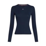 Ronde Hals T-shirt Tommy Jeans , Blue , Dames