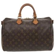 Pre-owned Canvas handbags Louis Vuitton Vintage , Brown , Dames