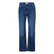 Comfort Stretch Jeans voor Casual Wear Cartoon , Blue , Dames