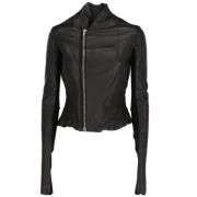 Pre-owned Leather outerwear Rick Owens Pre-owned , Black , Dames