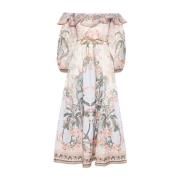 Wylie Midi Jurk met Bloemenprint Zimmermann , Multicolor , Dames