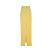 Satin Wijde Gele Broek Stella McCartney , Yellow , Dames