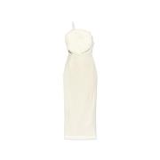 Jurk met bloemenmotief Blumarine , Beige , Dames