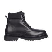 Zwarte Veterschoenen voor Heren Tommy Jeans , Black , Heren