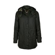 Gewaxte jas met capuchon Barbour , Green , Dames