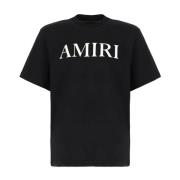 Casual katoenen T-shirt voor heren Amiri , Black , Heren