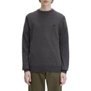 Klassieke Crew Neck Sweater Fred Perry , Gray , Heren