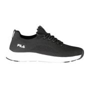 Sportieve Zwarte Heren Sneakers met Contrastzool Fila , Black , Heren