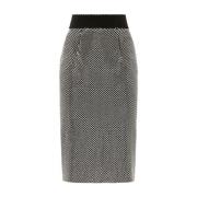 Stijlvolle Geplooide Mini Rok Dolce & Gabbana , Gray , Dames