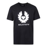 Zwart Katoenen Jersey T-Shirt met Logo Belstaff , Black , Heren