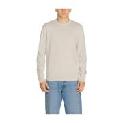 Beige Katoenen T-shirt, Heren Jersey Hugo Boss , Beige , Heren