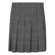 Geruite Wollen Plooirok Max Mara Studio , Gray , Dames