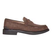 Bruine Suède Loafer Schoenen Tod's , Brown , Heren