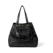 Zwarte leren tas Jérôme Dreyfuss , Black , Dames