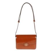 Zwarte gladleren crossbodytas Tory Burch , Brown , Dames