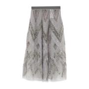 Bloemen Mini Rok Elisabetta Franchi , Gray , Dames