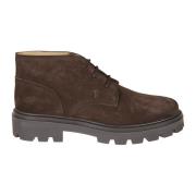 Suède Mocassins Bruin Stiksels Rubber Zool Tod's , Brown , Heren