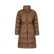 Lange Winterjas Moncler , Brown , Dames