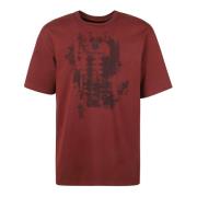 Rode Katoenen Jersey T-Shirt met Logo Belstaff , Red , Heren