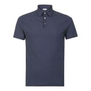 Katoenen Polo Shirt Wit Korte Mouw Zanone , Blue , Heren