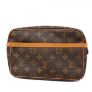 Pre-owned Fabric clutches Louis Vuitton Vintage , Brown , Dames