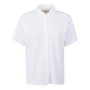 Witte Katoenen Polo Shirt Regular Fit Zanone , White , Dames