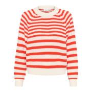 Gestreepte Pullover Trui Flame Scarlet Saint Tropez , Red , Dames