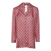 Pioen Twill Overhemdjurk Max Mara Studio , Pink , Dames