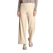 Beige Wol Straight Leg Broek NIU , Beige , Dames