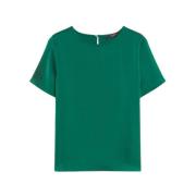 Satijnen en Jersey Blouse Max Mara Weekend , Green , Dames