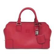 Pre-owned Leather handbags Loewe Pre-owned , Pink , Dames