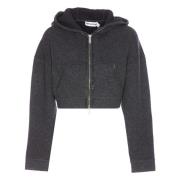 Grijze hoodie met ritssluiting Self Portrait , Gray , Dames