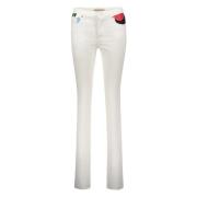 Bedrukte Inzet Jeans met Logodetail Emilio Pucci , White , Dames