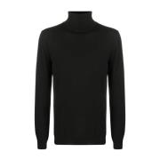 Zwarte Flexwool Dolcevita Sweaters Zanone , Black , Heren