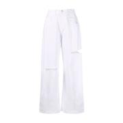 Witte Denim Jeans Icon Denim , White , Dames