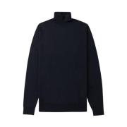 Zwarte Rollneck Sweater Stijlvolle Update John Smedley , Black , Heren