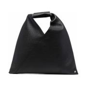 Zwarte Pebble Textuur Cirkelvormige Handtas MM6 Maison Margiela , Blac...