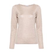 Casual Gestreept Jersey T-shirt Brunello Cucinelli , Pink , Dames