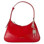 Rode Lucky Lock Glanzende Leren Tas Givenchy , Red , Dames