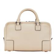 Pre-owned Leather handbags Loewe Pre-owned , Beige , Dames