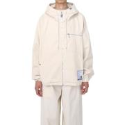 Witte Hooded Blouson Jas Mihara Yasuhiro , White , Heren