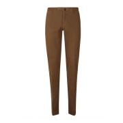 Slim Fit Katoenen Broek Tabak Incotex , Brown , Heren