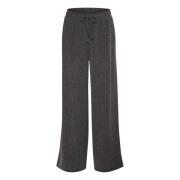 Donkergrijze Melange Wijde Broek Kaffe , Gray , Dames