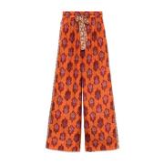 Ikat Print Wijde Broek Zimmermann , Orange , Dames