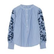 Elegante Blouse Mira Lange Mouw Gustav , Blue , Dames