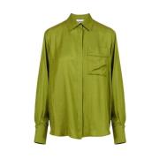 Viscose shirt met slangenprint Iceberg , Green , Dames